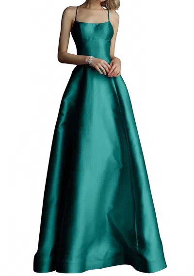 Jovani A Line Gown In Emerald In Green
