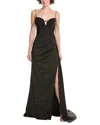 Jovani Beaded Corset Bodice Gown In Black