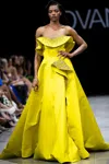 JOVANI BEADED RUFFLED STRAPLESS A-LINE GOWN