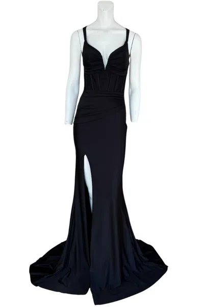Jovani Black Maxi Evening Gown