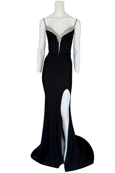 Jovani Black Maxi Evening Gown