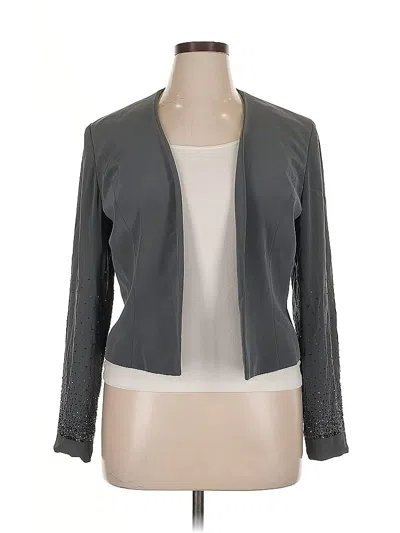 Pre-owned Jovani Blazer Jacket In Gray