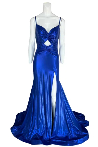 Jovani Blue Evening Gown In Cobalt Blue