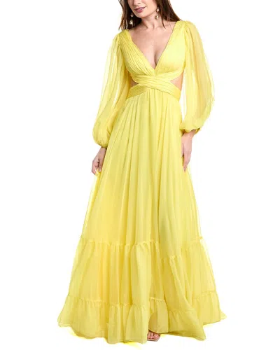 Jovani Chiffon Gown In Yellow