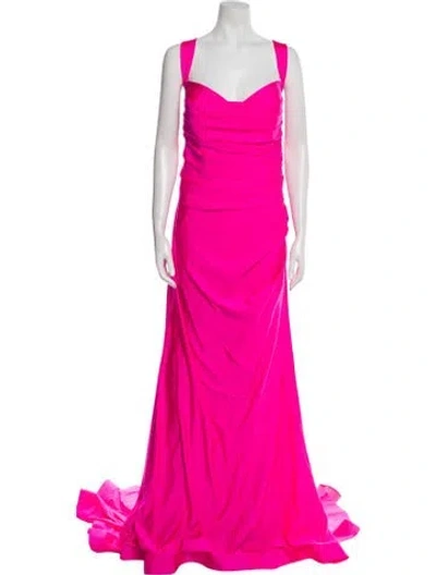 Pre-owned Jovani Cowl Neck Long Dress W/ Tags In Pink