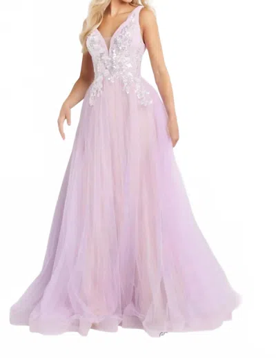 Jovani Deep V Gown In Light Pink