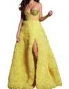 Jovani Embellished Bodice Prom Dress In Yellow In Yellow