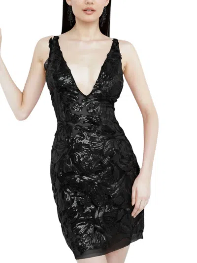 Jovani Embellished Fitted Cocktail Dress In Black