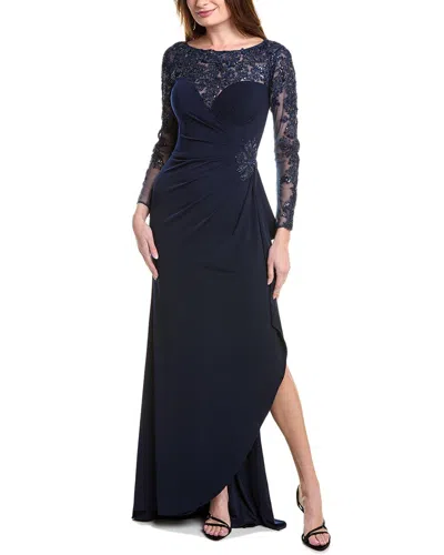 Jovani Embellished Gown In Blue