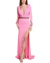 Jovani Embellished Gown In Pink
