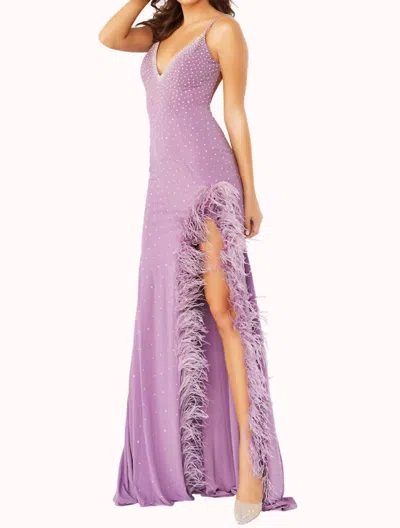 Jovani Embellished Low Back Party Dress In Lilac In Purple