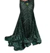 Jovani Embellished Sexy Low V Party Dress In Hunter Green In Green