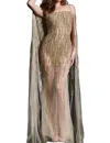 Jovani Embellished Sheath Couture Gown In Gold In Gold