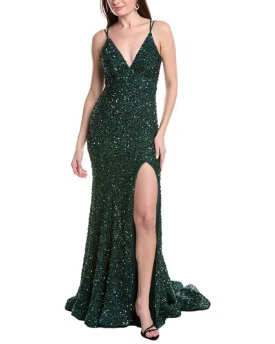 Jovani Emeblished Gown In Green