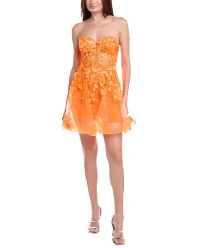 Jovani Fit & Flare Cocktail Dress In Orange