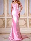 Jovani Fitted Crystal Corset Prom Dress In Pink