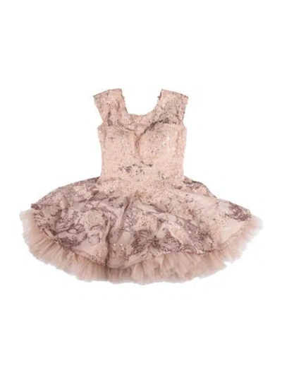 Pre-owned Jovani Floral Print Mini Dress In Pink