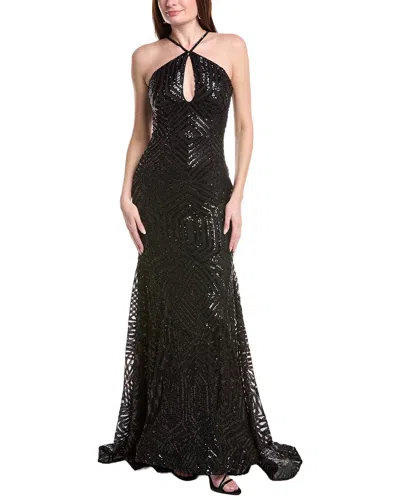 Jovani Halter Neck Embellished Dress In Multi