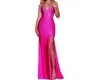 Jovani High Slit Mermaid Prom Dress In Pink