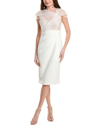 Jovani Lace & Tulle Cocktail Dress In White