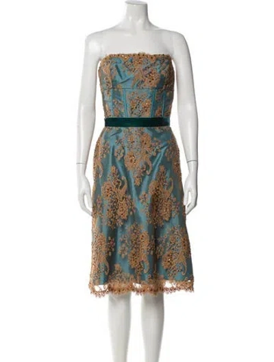 Pre-owned Jovani Lace Pattern Mini Dress In Multi