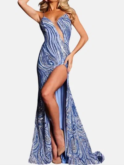 Jovani Lilly Gown In Periwinkle