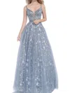 Jovani Long Sweetheart Prom Gown In Charcoal In Pink