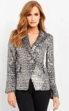 Jovani M04827 Formal Multi Sequin Blazer In Gray