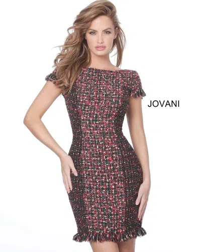 Jovani M1042 Short Sleeve Homecoming Dress In Brown