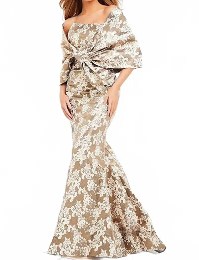 Jovani 06760 Strapless With Wrap Long Formal Dress In Multi