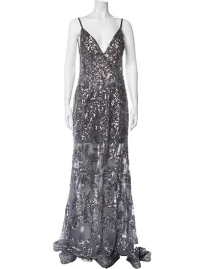Pre-owned Jovani Nylon Long Dress In Multi