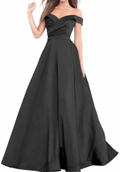 Jovani Off The Shoulder Ball Gown In Black