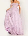 Jovani Off The Shoulder Ballgown In Purple