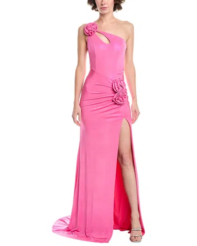 Jovani One-shoulder Gown In Pink
