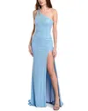 Jovani One-shoulder Gown In Blue