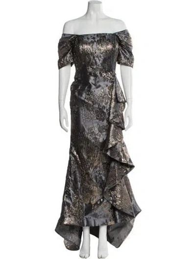 Pre-owned Jovani Printed Long Dress In Multi