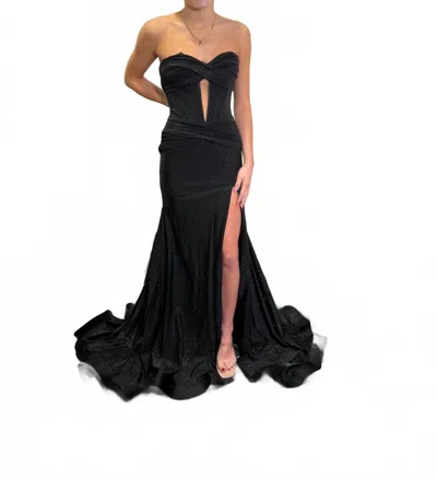 Jovani Remi Long Formal Prom Dress In Black