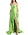 Jovani Satin Gown In Green