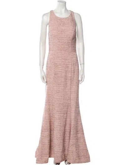 Pre-owned Jovani Scoop Neck Long Dress In Pink