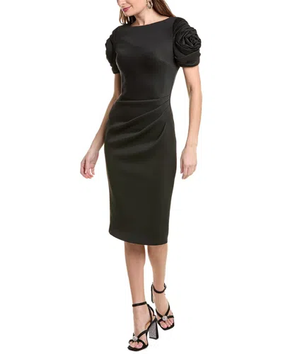 Jovani Scuba Cocktail Dress In Black