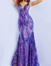 Jovani 22770 Long Formal Sleeveless Prom Dress In Purple