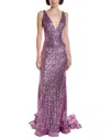 Jovani Sequin Gown In Purple