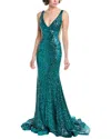 Jovani Sequin Gown In Green
