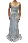 Jovani Sequin Maxi Dress In White Multi In Multi