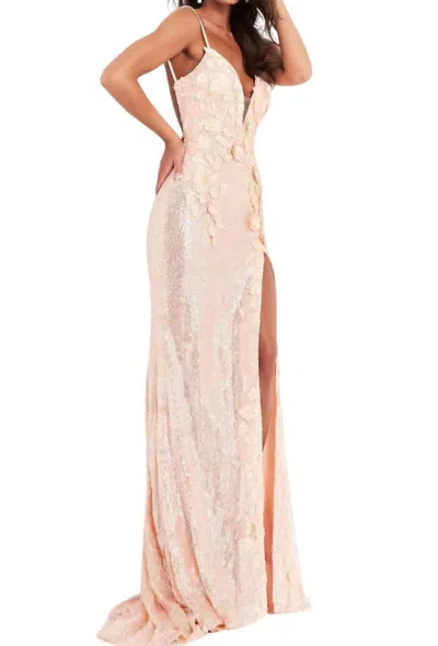 Jovani Sequin Sweetheart Prom Dress In Icepink In Multi