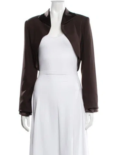 Pre-owned Jovani Silk Bolero In Brown