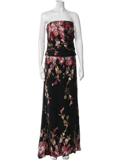 Pre-owned Jovani Silk Long Dress In Black
