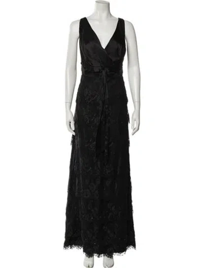 Pre-owned Jovani Silk Long Dress In Blue