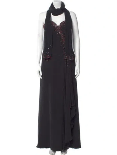 Pre-owned Jovani Silk Long Dress In Multi
