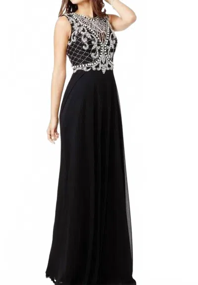 Jovani Sleeveless Embellished Gown In Black